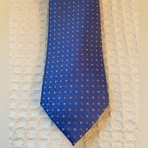 Michael Kors Silk Blend Blue Print Tie NWT